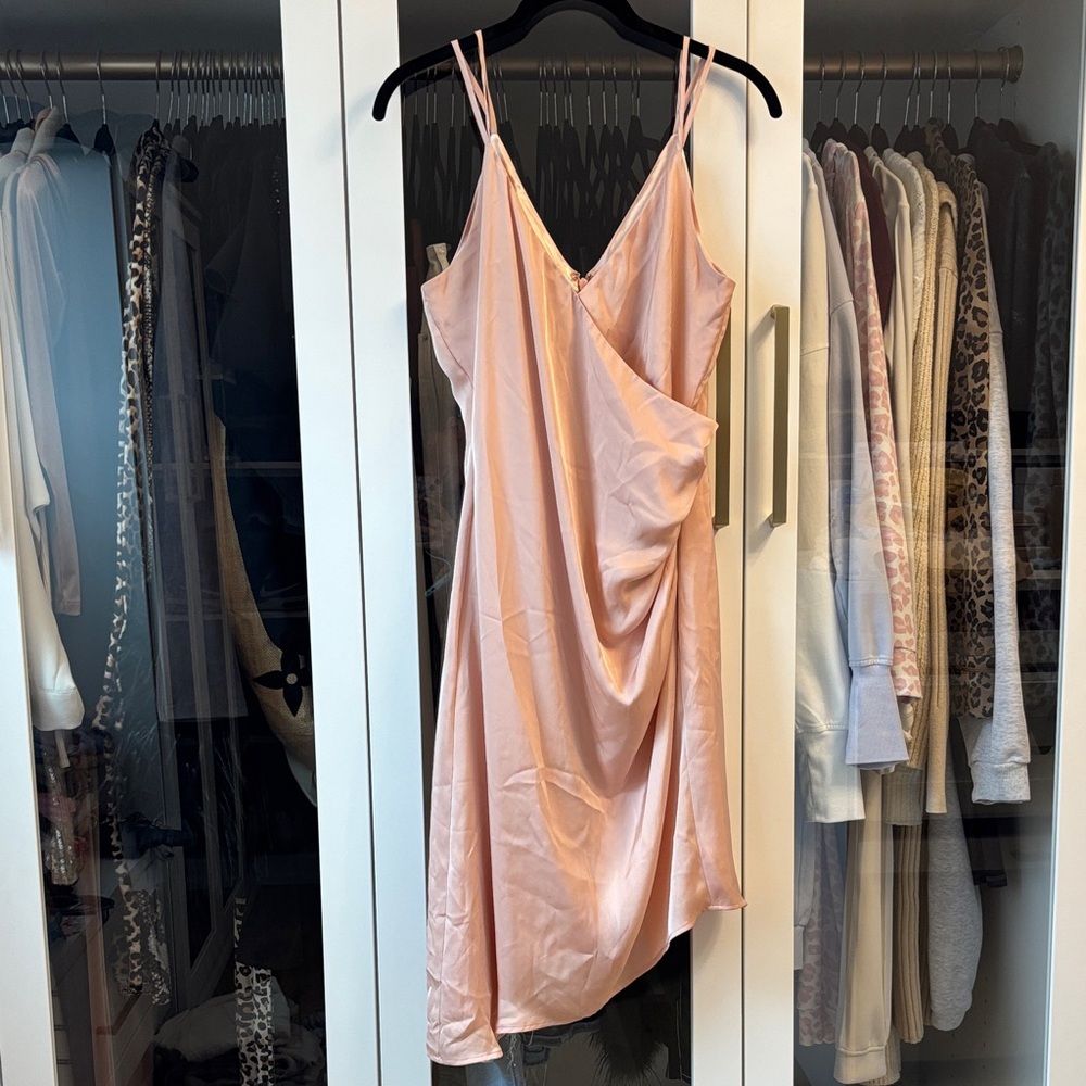 EXPRESS Silky Blush Pink Slip Dress